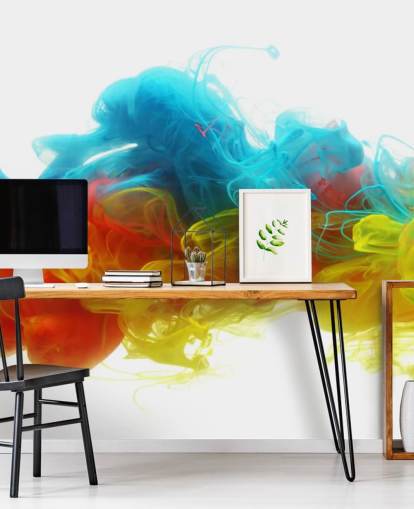 colourful liquid wallpaper mural called Clouds of Colour for bedrooms and living rooms