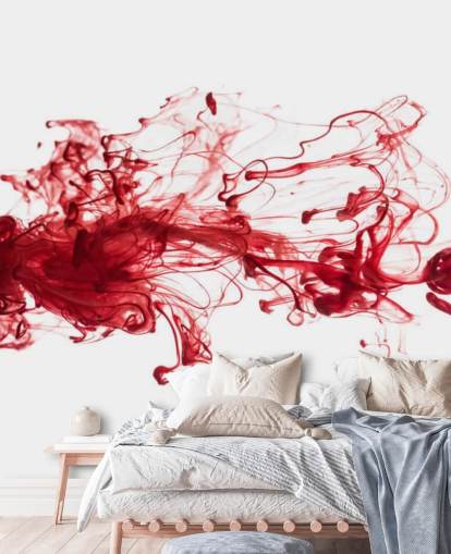 Red Ink Floating in Water Wallpaper
