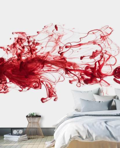 Red Ink Floating in Water Wallpaper