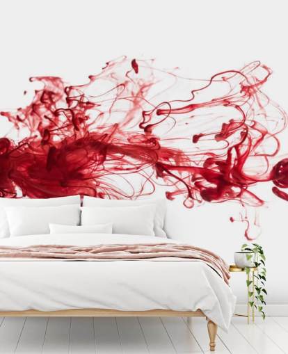 Red Ink Floating in Water Wallpaper