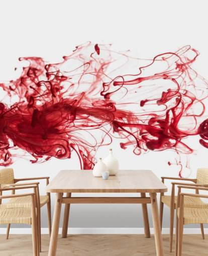 Red Ink Floating in Water Wallpaper