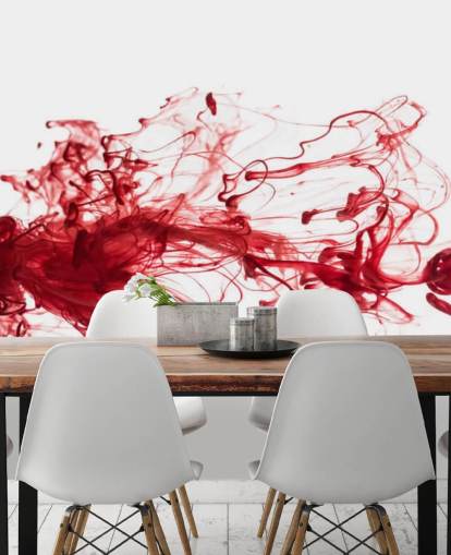 Red Ink Floating in Water Wallpaper