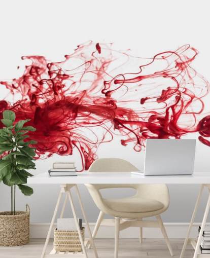 Red Ink Floating in Water Wallpaper