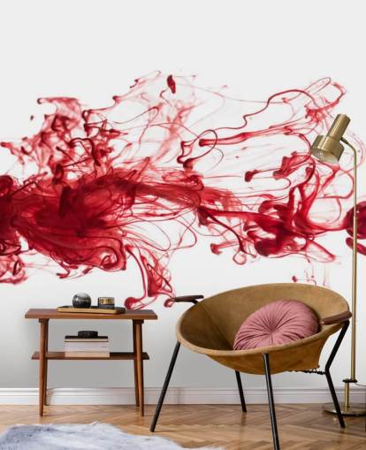Red Ink Floating in Water Wallpaper