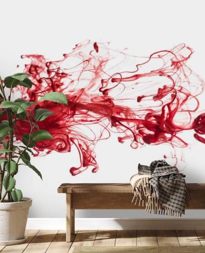 Red Ink Floating in Water Wallpaper