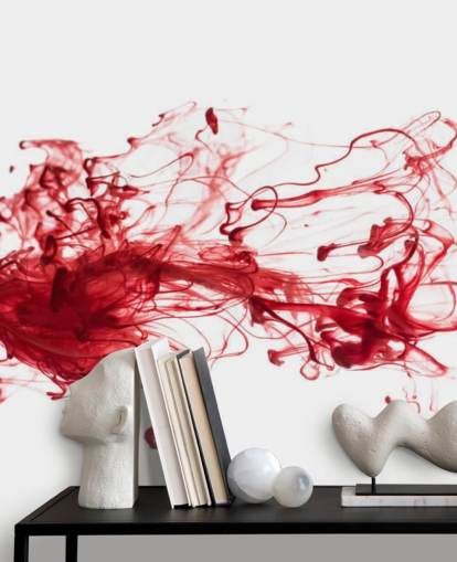 Red Ink Floating in Water Wallpaper