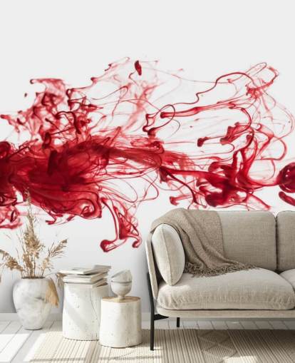 Red Ink Floating in Water Wallpaper