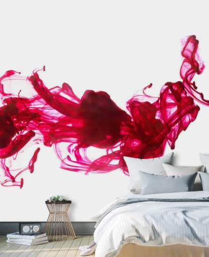 Red Ink in Water Wall Mural