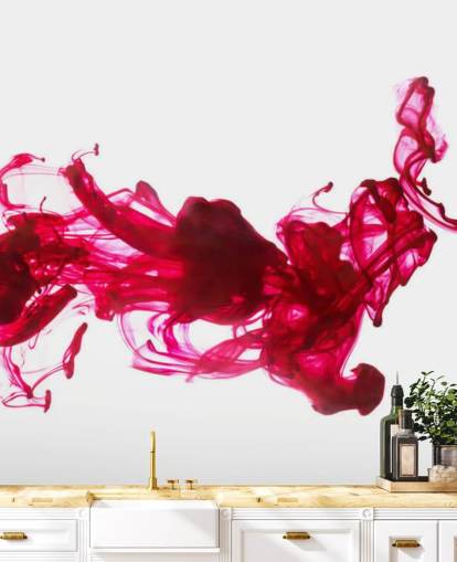 Red Ink in Water Wall Mural