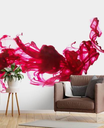 Red Ink in Water Wall Mural