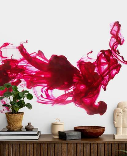 Red Ink in Water Wall Mural