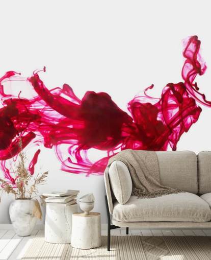Red Ink in Water Wall Mural