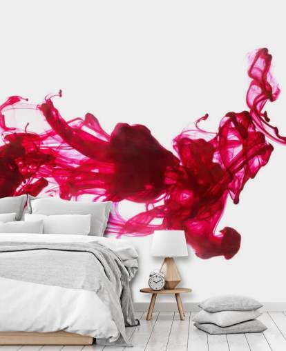 Red Ink in Water Wall Mural Red Ink in Water Wall Mural