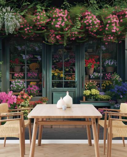 customisable facade wall mural called Classic Florist Shopfront for care homes