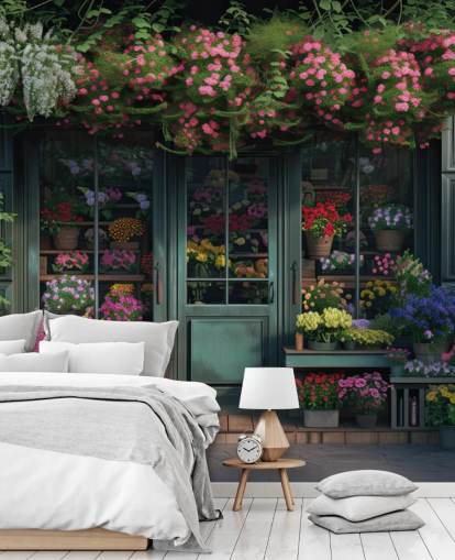 fresque murale de façade personnalisable appelée Classic Florist Shopfront pour les maisons de retraite fresque murale de façade personnalisable appelée Classic Florist Shopfront pour les maisons de retraite