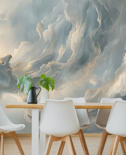 grijze wolkenbehangmuurschildering genaamd Abstract Ash Grey Clouds voor slaapkamers en woonkamers grijze wolkenbehangmuurschildering genaamd Abstract Ash Grey Clouds voor slaapkamers en woonkamers