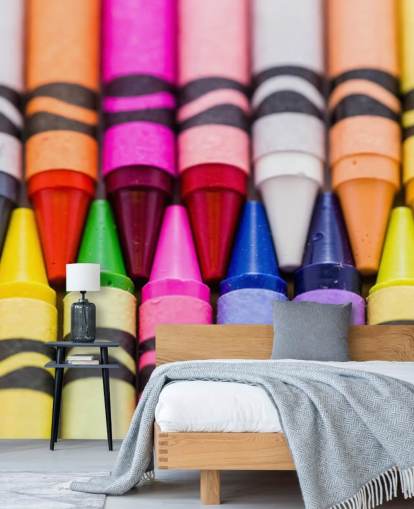 Rainbow Coloured Crayons Wallpaper