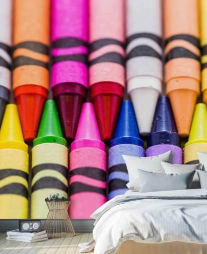 Papel de parede de lápis coloridos de arco-íris