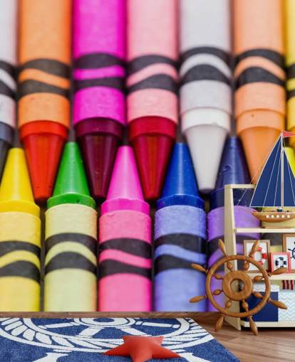 Rainbow Coloured Crayons Wallpaper