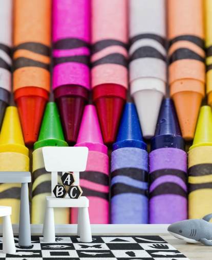 Papel pintado de crayones de colores arcoíris Papel pintado de crayones de colores arcoíris