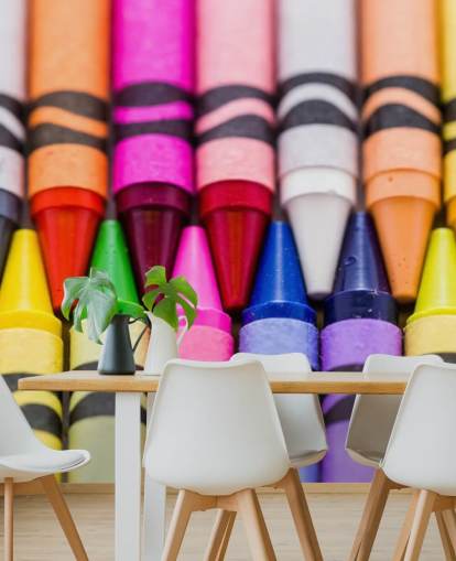 Rainbow Coloured Crayons Wallpaper