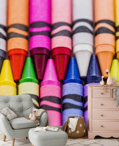 Rainbow Coloured Crayons Wallpaper