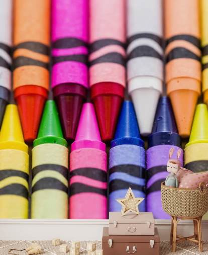 Rainbow Coloured Crayons Wallpaper