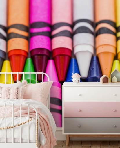 Rainbow Coloured Crayons Wallpaper