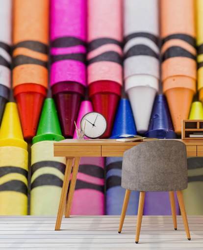 Rainbow Colored Crayons Wallpaper