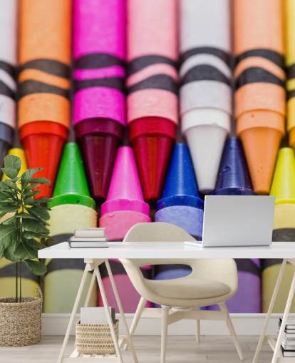 Rainbow Colored Crayons Wallpaper