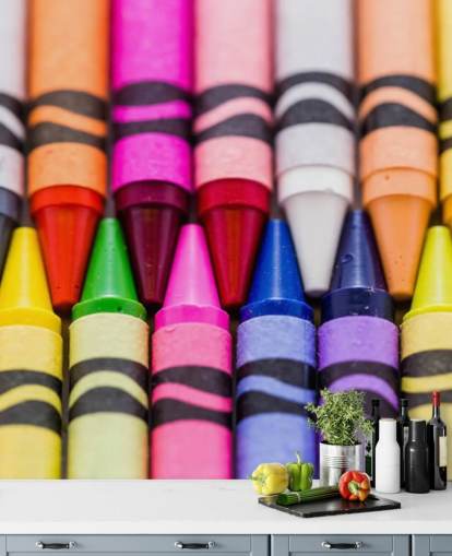 Regenboogkleurige kleurpotloden behang Regenboogkleurige kleurpotloden behang