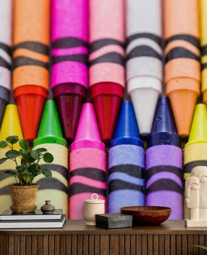 Papel pintado de crayones de colores arcoíris Papel pintado de crayones de colores arcoíris