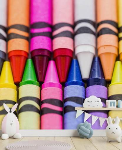 Rainbow Coloured Crayons Wallpaper