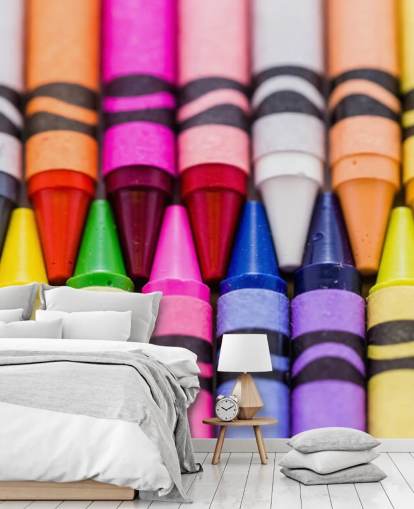 Rainbow Colored Crayons Wallpaper