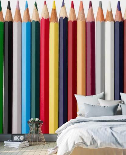 Pilhas de lápis coloridos papel de parede Pilhas de lápis coloridos papel de parede