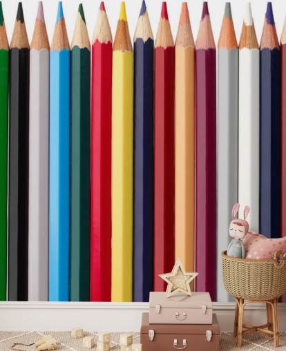 Pilhas de lápis coloridos papel de parede