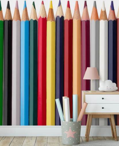 Stacks of Colourful Pencils Wallpaper Stacks of Colourful Pencils Wallpaper