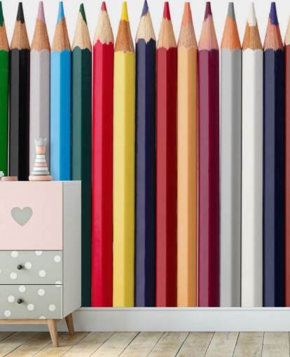 Papier Peint Piles de Crayons colorés