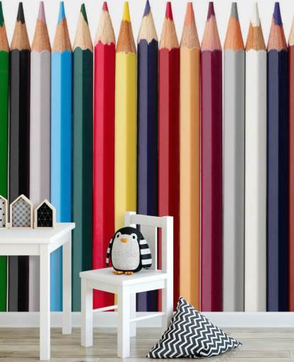 Stacks of Colourful Pencils Wallpaper Stacks of Colourful Pencils Wallpaper