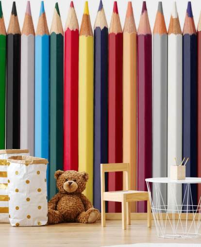 Papier Peint Piles de Crayons colorés