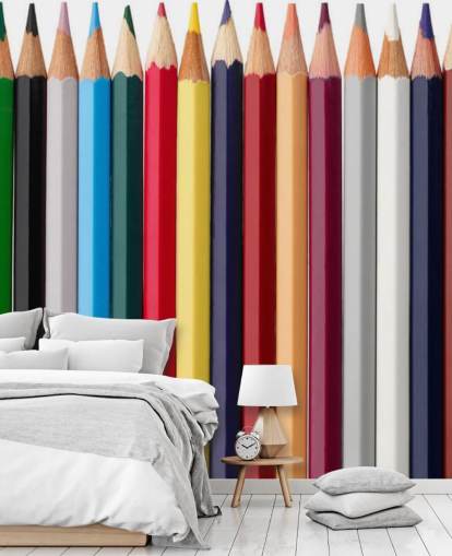 Stabler av fargerike blyanter Bakgrunn