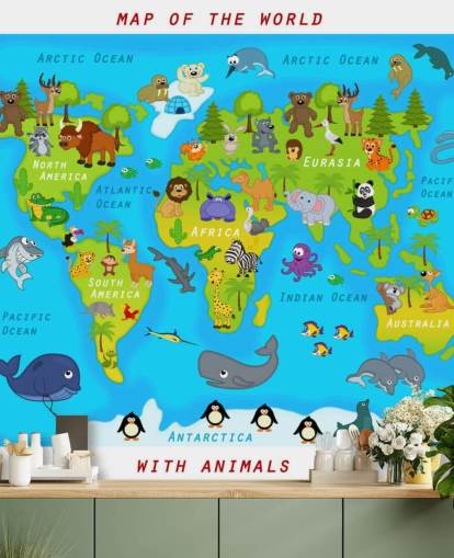 Child Friendly Map Wallpaper