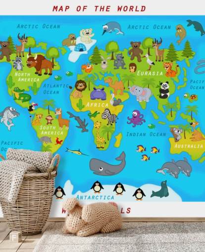 Fondo de pantalla de mapa apto para niños