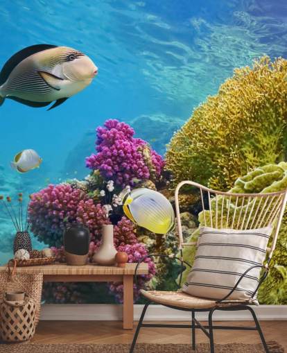 Fish and Colourful Coral Mural