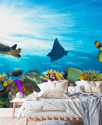 Papier Peint Poisson et Corail