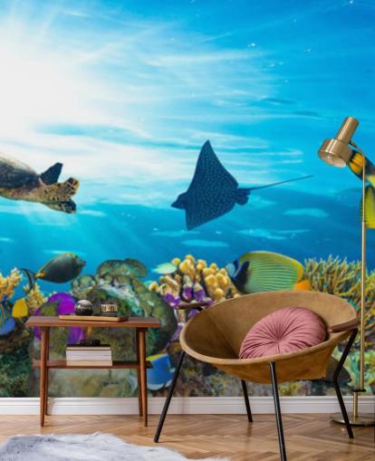 Papier Peint Poisson et Corail