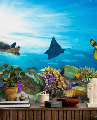 Papier Peint Poisson et Corail