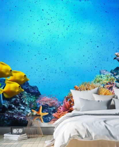 Papel de Parede Coral e Peixe Papel de Parede Coral e Peixe