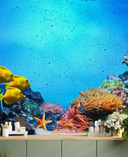 Carta da parati corallo e pesce