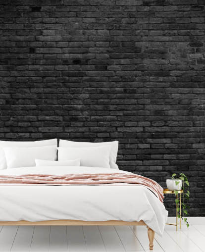 svart och grå tegel tapet väggmålning kallad Black Painted Brick Wall för kök, vardagsrum och sovrum svart och grå tegel tapet väggmålning kallad Black Painted Brick Wall för kök, vardagsrum och sovrum